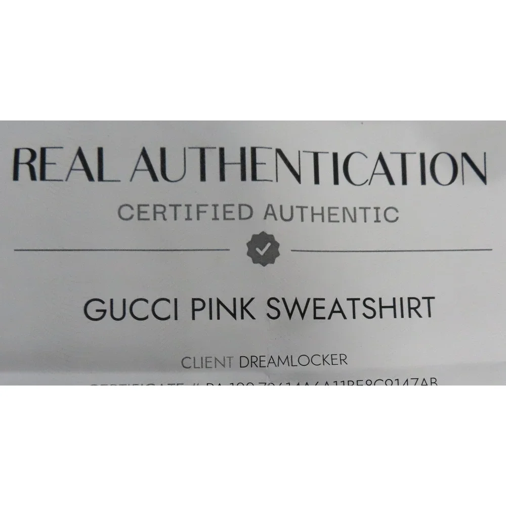 Gucci‎ Pink Glitter Logo Hoodie Quelle Qu'en Soit La Saison Sweatshirt Small